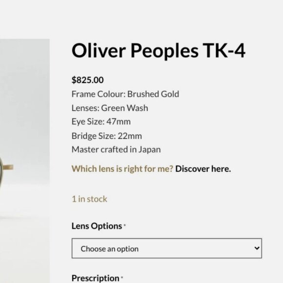 OLIVER PEOPLES TAKUMI TK-4 47mm in Green Wash MSRP$671 QUINCY ISAIAH’s Fav - Picture 10 of 16